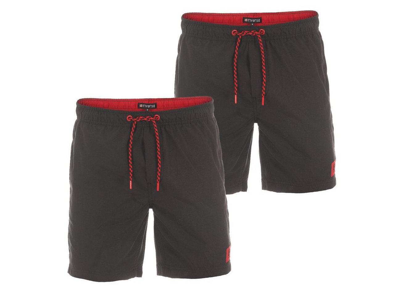 riverso Badeshorts Herren Badehose RIVDavid Regular Fit (2-St) Sportshorts mit Kordelzug von riverso