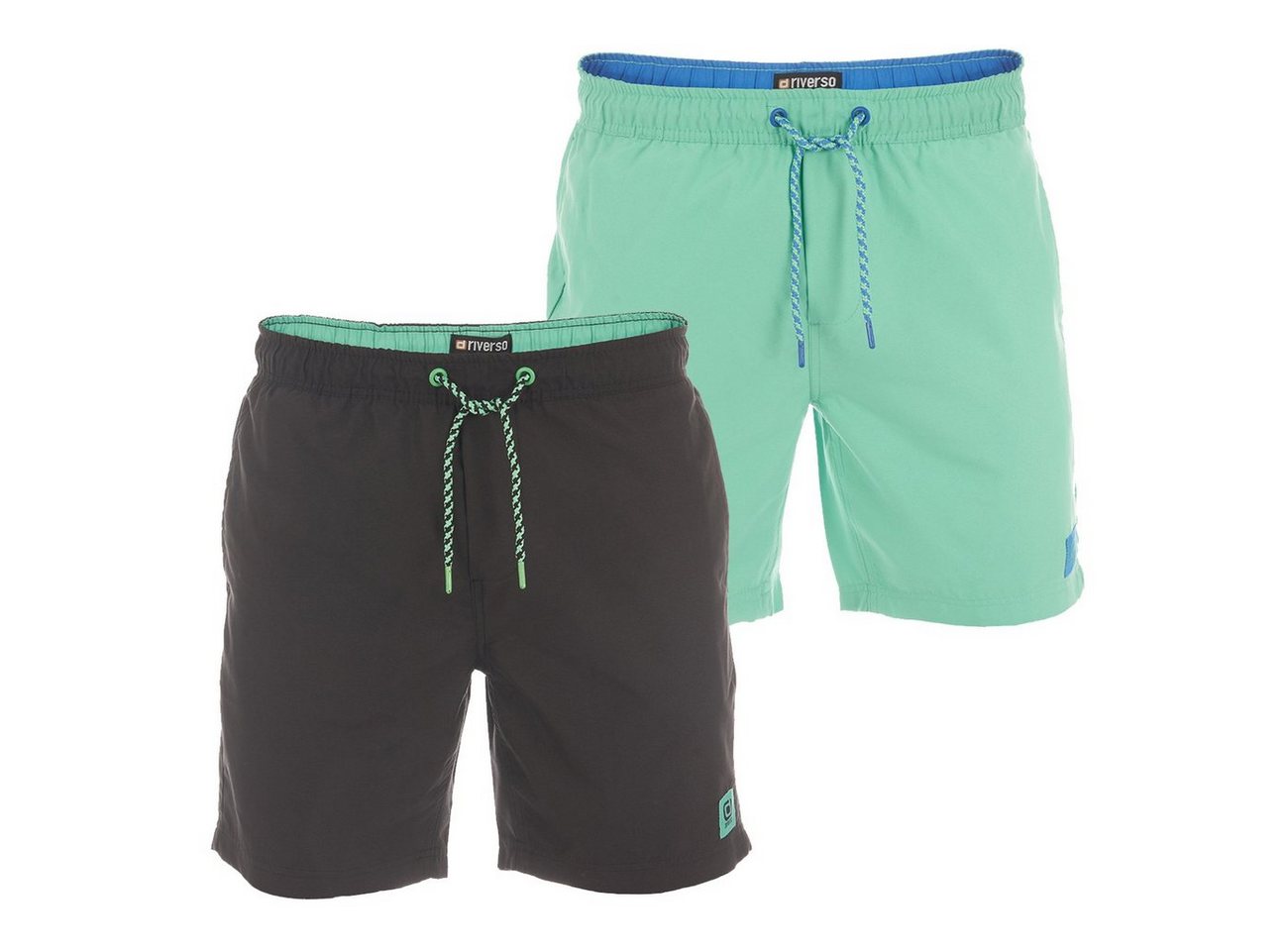 riverso Badeshorts Herren Badehose RIVDavid Regular Fit (2-St) Sportshorts mit Kordelzug riverso Badeshorts Herren Badehose RIVDavid Regular Fit (2-St) Sportshorts mit Kordelzug von riverso