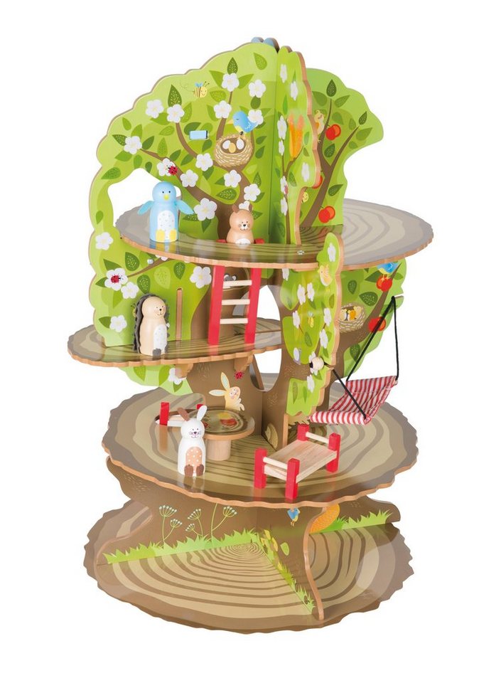 roba® Spielwelt Baumhaus 4 Jahreszeiten, Holzspielzeug-Baum mit 4 Spielseiten von roba®