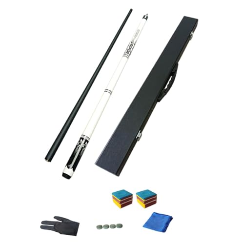 rockible 1/2 Geteiltes Pool Queue Set, Billard Stick Set, 9,5 Mm Spitze mit 4 Pool Spitzen, Pool Stick, Snooker Queue für Erwachsene, Billard Fans, Training, Stil B von rockible