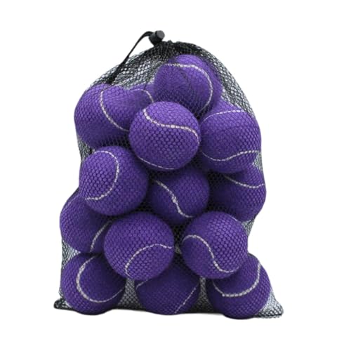 rockible 20 Stück Tennisbälle mit Netztasche, Trainingsbälle für fortgeschrittene Anfänger, Tennis Training Übungsbälle Hundespielzeug Spielbälle für Training, Freizeit, Sandplatz, Lila rockible 20 Stück Tennisbälle mit Netztasche, Trainingsbälle für fortgeschrittene Anfänger, Tennis Training Übungsbälle Hundespielzeug Spielbälle für Training, Freizeit, Sandplatz, Lila von rockible