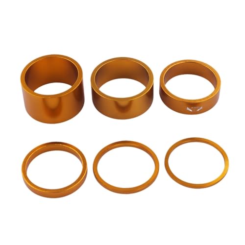 rockible 6Pcs Bike Headset Spacer Headset Montieren Spacer Fahrrad Vorbau Washer Bike Vorbau Spacer, Gold rockible 6Pcs Bike Headset Spacer Headset Montieren Spacer Fahrrad Vorbau Washer Bike Vorbau Spacer, Gold von rockible