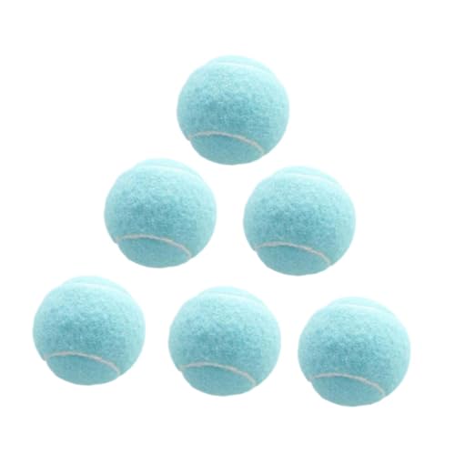 rockible 6X Tennisbälle, elastische Übungsbälle mit 6,4 cm Durchmesser, verschleißfeste Trainingsbälle für Spiele, Outdoor-Unterhaltung, Sport, Hellblau rockible 6X Tennisbälle, elastische Übungsbälle mit 6,4 cm Durchmesser, verschleißfeste Trainingsbälle für Spiele, Outdoor-Unterhaltung, Sport, Hellblau von rockible
