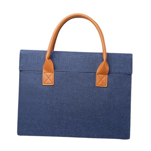 rockible Aktentasche für Herren und Damen, leicht, für Dokumente, modische Notebook-Tasche, 34x26x4 cm Blau von rockible