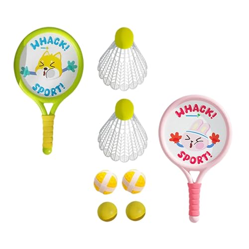 rockible Badminton schläger für Kinder Badminton-Federbälle mit Federbällen Badminton schläger, Enthält 6 Bälle von rockible