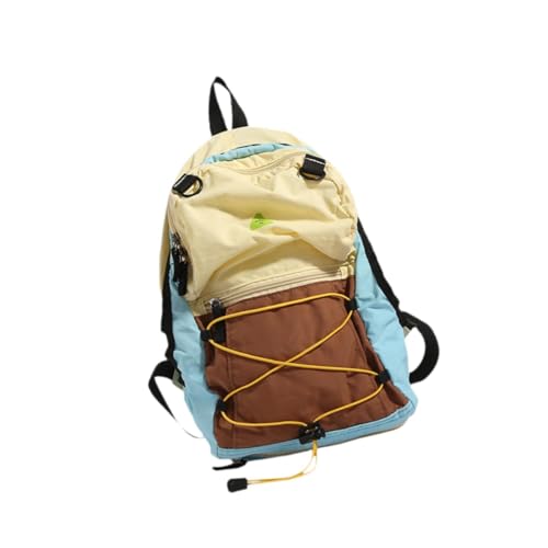 rockible Basketball-Rucksack, Sport-Trainingsausrüstungstasche, bequem, mit separatem Ballhalter, Aufbewahrungstasche, Sporttasche für Fußball, Gelb Und Blau von rockible