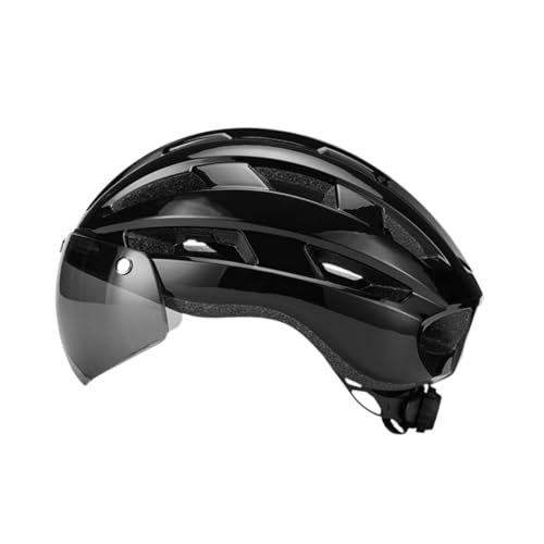 rockible Fahrradhelm mit Visier, Fahrradhelm, Fahrradmütze für Männer, Radfahren, Outdoor-Aktivitäten, Schwarz von rockible