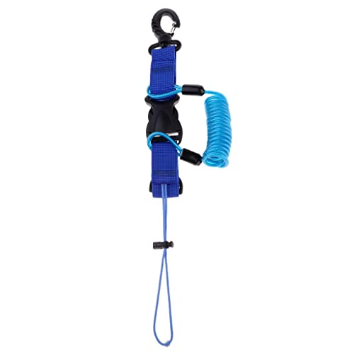 rockible Hochwertiges Tauchspiralkabel mit Sicherheitsclip, Blau rockible Hochwertiges Tauchspiralkabel mit Sicherheitsclip, Blau von rockible