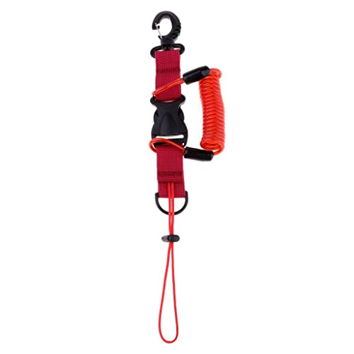 rockible Hochwertiges Tauchspiralkabel mit Sicherheitsclip, Rot rockible Hochwertiges Tauchspiralkabel mit Sicherheitsclip, Rot von rockible