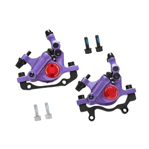 rockible Hydraulische Scheibenbremsen Set Bremssättel Vorne und Hinten Line Pulling für BMX Elektro-Bikes, violett von rockible