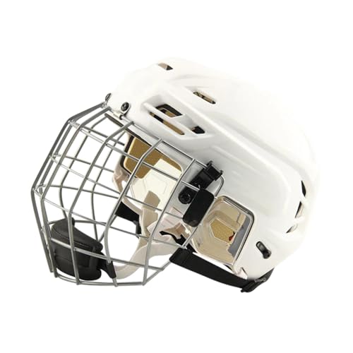 rockible Ice Hockey Player Helm Ice Speed ​​Skate Helm Atmungsaktives Robustes Professionelles Kopfbefehlstraining mit Facemask, S von rockible