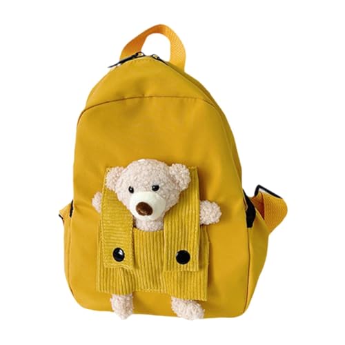 rockible Kinder Rucksack Knapsack Kinder Reise Daypack Mädchen Rucksack für Camping Backpacking, Gelb von rockible