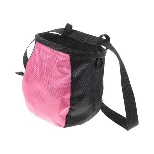 rockible Kletterkreidebeutel, Aufbewahrungstasche, Kordelzugtasche, Taillentasche für Gewichtheben, Übungen, Rosa von rockible