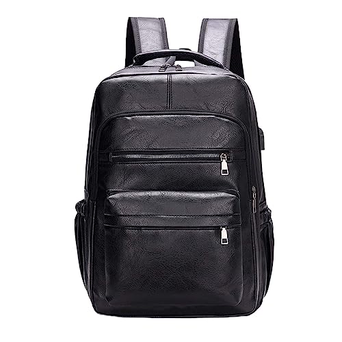 rockible Laptop-Rucksack, lässiger Tagesrucksack, leicht, wasserdicht, bequem, tragbar, atmungsaktiv, Reiserucksack, Computer-Rucksack für Straße und Outdoor, Schwarz von rockible