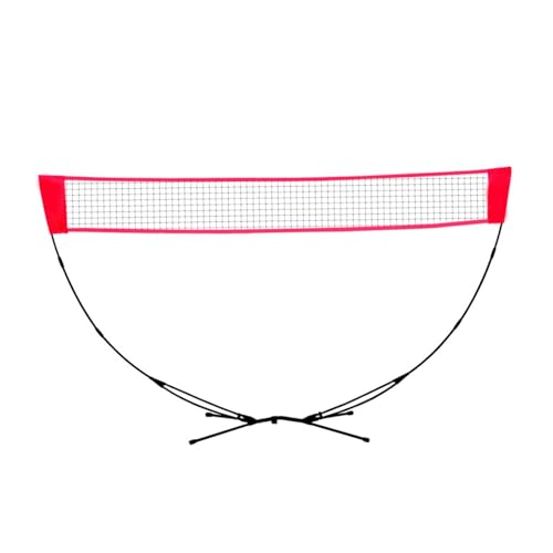 rockible Nur Badmintonnetz, Volleyballnetz, einfach aufzubauen, faltbares Netz, Ersatz für Garten, Outdoor, Hinterhof, Fitnessstudio, Wettbewerb, Rot von rockible