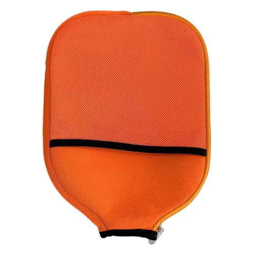 rockible Pickleball Paddel Abdeckung, Schlägerschutz, Pickleball Kopfabdeckung mit Reißverschluss, Pickleball Schlägerhülle, Orange von rockible