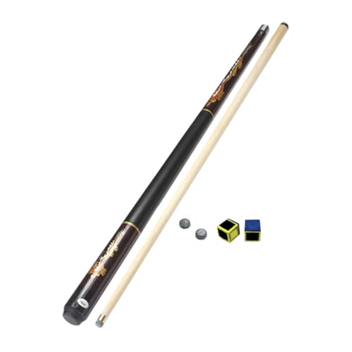 rockible Pool Queue Set, Billard Pool Stick, Schwarz, Acht Final Pool Stick, Holz Billard Queue für Erwachsene, Übungs Billardtisch Sport, Schwarz und 11.5 mm Spitze von rockible