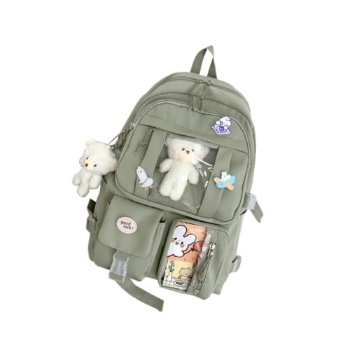 rockible Rucksack für Mädchen, Pendler-Rucksack, Schulanfang, süße Schultasche, große Kapazität, Büchertasche, Laptoptasche für Kinder im Alter von 8–10 Jahren, hellgrün rockible Rucksack für Mädchen, Pendler-Rucksack, Schulanfang, süße Schultasche, große Kapazität, Büchertasche, Laptoptasche für Kinder im Alter von 8–10 Jahren, hellgrün von rockible