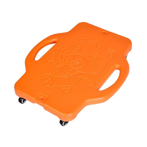 rockible Scooter Board, Sitzbrett für Kinder, Kinder Skateboard mit Griff, Sport Flachroller für Park, Fitnessstudio, Drinnen Und Draußen, Orange von rockible