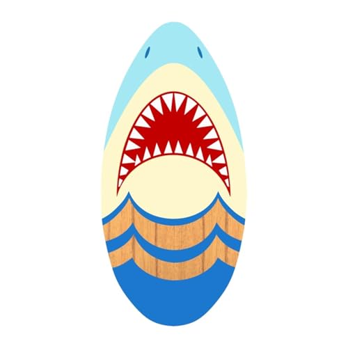 rockible Skimboard Board Holz Skim Board Surf Board für Jungen Mädchen Teens Kinder, Haigesicht rockible Skimboard Board Holz Skim Board Surf Board für Jungen Mädchen Teens Kinder, Haigesicht von rockible