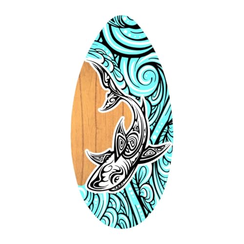 rockible Skimboard Board Holz Skim Board Surf Board für Jungen Mädchen Teens Kinder, Sprühhai von rockible