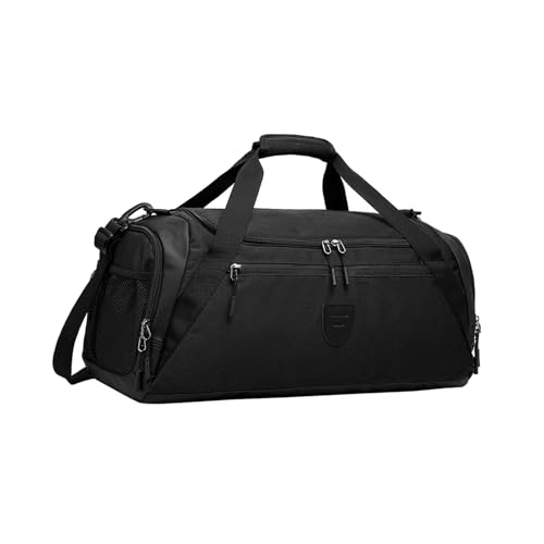 rockible Sport-Sporttasche, Weekender-Tasche mit verstellbarem Schultergurt, Reisetasche für auf Reisen, Schwarz von rockible