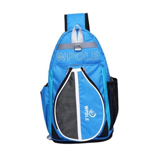 rockible Tischtennis Tasche Brust Tasche Schläger Tasche Schulter Tasche für Reise Tennis Schläger Schläger, Großes Blau von rockible