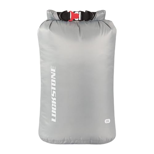 rockible Wasserdichter Dry Bag, Trockentragetasche, verschleißfeste Aufbewahrungstasche, Kajak-Schwimmtasche, wasserdichter Sack für Rucksackreisen, Segeln, 20 L Grau von rockible