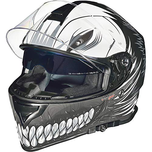 RT-824 Integralhelm Motorradhelm Kinderhelm Motorrad Integral Roller Helm rueger, Farbe:Black Hollow, Größe:L (59-60) von rueger-helmets