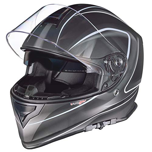 RT-824 Integralhelm Motorradhelm Kinderhelm Motorrad Integral Roller Helm rueger, Farbe:LNP-GY, Größe:L (59-60) von rueger-helmets