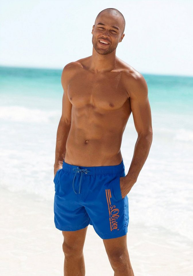 s.Oliver Badeshorts Philip mit Logo-Print im Used-Look s.Oliver Badeshorts Philip mit Logo-Print im Used-Look von s.Oliver