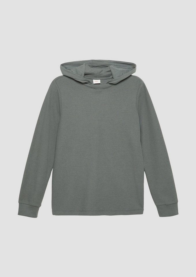 s.Oliver Langarmshirt Kapuzenpullover mit Rippstruktur Rippblende s.Oliver Langarmshirt Kapuzenpullover mit Rippstruktur Rippblende von s.Oliver