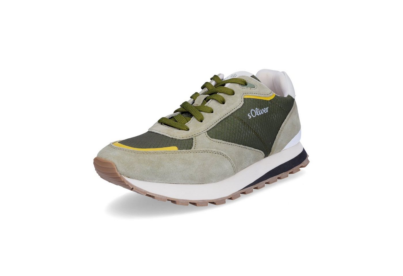 s.Oliver s.Oliver Herren Leder Sneaker khaki grün Sneaker von s.Oliver