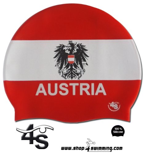 Silikon Badekappe Österreich / Silicone swim cap Austria - mehrfarbiger Druck Silikon Badekappe Österreich / Silicone swim cap Austria - mehrfarbiger Druck von s4s