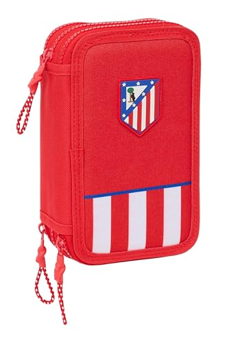 ATLÉTICO DE MADRID Schulmäppchen mit 36 nützlichen Utensilien, Federmäppchen für Kinder, ideal für Kinder von 5 bis 14 Jahren, bequem und vielseitig, Qualität und Widerstandsfähigkeit, 12,5 x 5,5 x ATLÉTICO DE MADRID Schulmäppchen mit 36 nützlichen Utensilien, Federmäppchen für Kinder, ideal für Kinder von 5 bis 14 Jahren, bequem und vielseitig, Qualität und Widerstandsfähigkeit, 12,5 x 5,5 x von safta