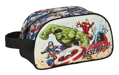 Avengers Forever Schultasche für Kinder, mittelgroß, mit Griff, Kulturbeutel für Kinder, anpassbar an den Wagen, einfache Reinigung, bequem und vielseitig, Qualität und Widerstandsfähigkeit, 26 x 12 x von safta
