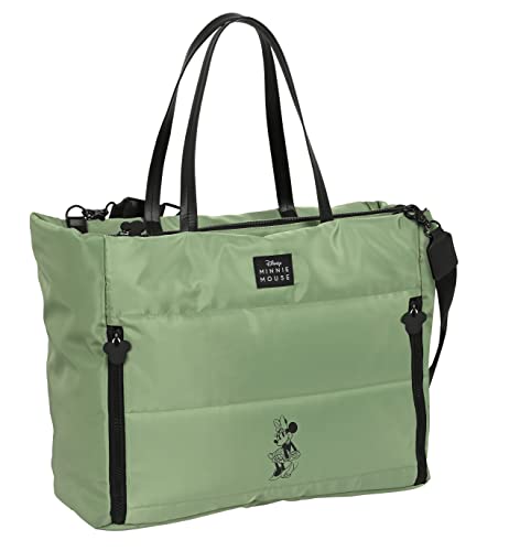 MINNIE MOUSE Mint Shadow - Laptoptasche mit Tasche, Rucksack, ideal für Kinder verschiedener Altersgruppen, bequem und vielseitig, Qualität und Widerstandsfähigkeit, 54 x 17 x 31 cm, Militärgrün, MINNIE MOUSE Mint Shadow - Laptoptasche mit Tasche, Rucksack, ideal für Kinder verschiedener Altersgruppen, bequem und vielseitig, Qualität und Widerstandsfähigkeit, 54 x 17 x 31 cm, Militärgrün, von safta