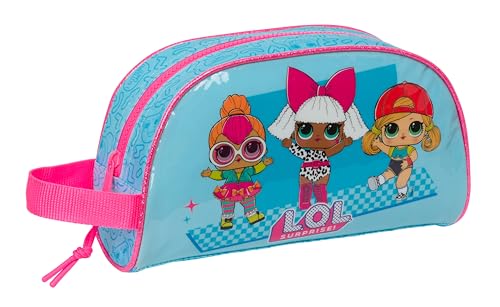 LOL Surprise! Divas Große Kulturtasche für Kinder, anpassbar an den Kinderwagen, ideal für Kinder von 5 bis 14 Jahren, bequem und vielseitig, Qualität und Widerstandsfähigkeit, 26 x 16 x 9 cm, Blau, von safta