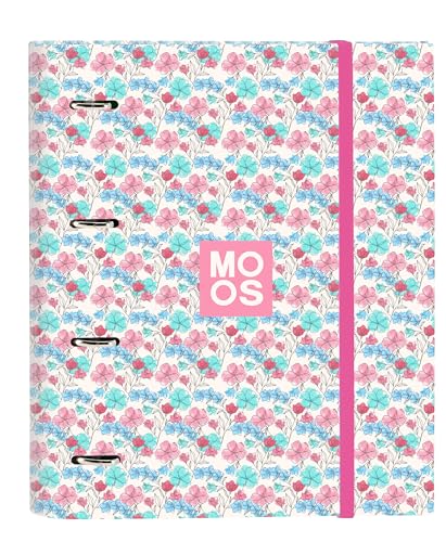 MOOS FLORES - Ordner mit 4 Ringen, 35 cm, mit 100 A4-Blättern, ideal für Kinder verschiedener Altersgruppen, bequem und vielseitig, Qualität und Widerstandsfähigkeit, 27 x 3,5 x 32 cm, mehrfarbig MOOS FLORES - Ordner mit 4 Ringen, 35 cm, mit 100 A4-Blättern, ideal für Kinder verschiedener Altersgruppen, bequem und vielseitig, Qualität und Widerstandsfähigkeit, 27 x 3,5 x 32 cm, mehrfarbig von safta