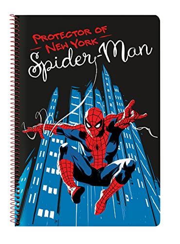Safta SPIDERMAN Hero Notizbuch, 80 Blatt, harter Einband, ideal für Kinder verschiedener Altersgruppen, bequem und vielseitig, Qualität und Widerstandsfähigkeit, 21,5 x 31 cm, Schwarz, Schwarz , Estándar, Lässig Safta SPIDERMAN Hero Notizbuch, 80 Blatt, harter Einband, ideal für Kinder verschiedener Altersgruppen, bequem und vielseitig, Qualität und Widerstandsfähigkeit, 21,5 x 31 cm, Schwarz, Schwarz , Estándar, Lässig von safta