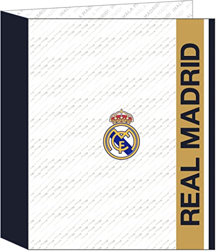 Ordner F. 4 Ringe, 35 mm, breiter Rücken, Real Madrid 1. Team. 23/24, weiß, Estándar, Casual Ordner F. 4 Ringe, 35 mm, breiter Rücken, Real Madrid 1. Team. 23/24, weiß, Estándar, Casual von safta