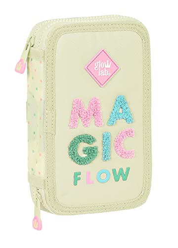 PLUMIER DOBLE PQÑO 28 PCS GLOWLAB "MAGIC FLOW" von safta