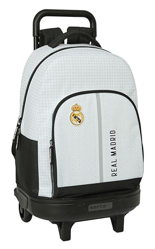 Real Madrid 1. Team 24/25, großer Rucksack mit Rädern, kompakt, abnehmbar, ideal für Kinder verschiedener Altersgruppen, bequem und vielseitig, Qualität und Widerstandsfähigkeit, 33 x 22 x 45 cm, Real Madrid 1. Team 24/25, großer Rucksack mit Rädern, kompakt, abnehmbar, ideal für Kinder verschiedener Altersgruppen, bequem und vielseitig, Qualität und Widerstandsfähigkeit, 33 x 22 x 45 cm, von safta