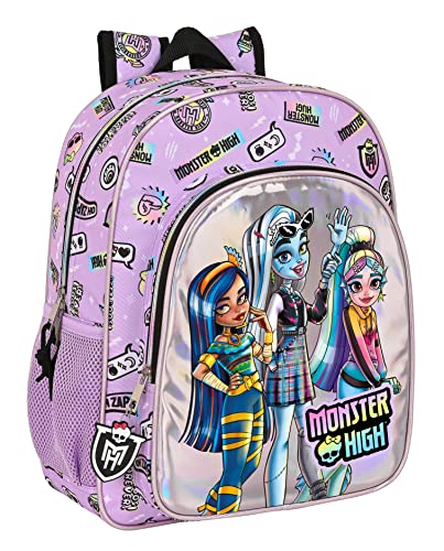 Rucksack Junior Adapt.Trolley Monster HIGH "BEST BOOS", Lila, Estándar, Casual von safta