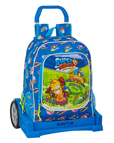 safta Rucksack 522 Ergonomischer Rücken mit Trolley Evolution von Superzings Serie 5, 320 x 140 x 420 mm, Blau von safta