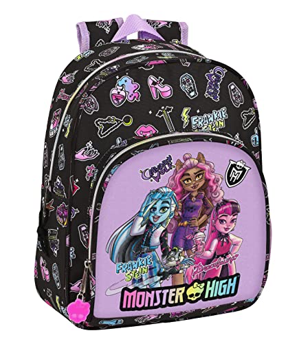 Safta M609 Monster High Kinderrucksack, ideal für Kinder verschiedener Altersgruppen, bequem und vielseitig, Qualität und Widerstandsfähigkeit, 28 x 10 x 34 cm, Unisex Kinder (1 Stück), Schwarz, Safta M609 Monster High Kinderrucksack, ideal für Kinder verschiedener Altersgruppen, bequem und vielseitig, Qualität und Widerstandsfähigkeit, 28 x 10 x 34 cm, Unisex Kinder (1 Stück), Schwarz, von safta