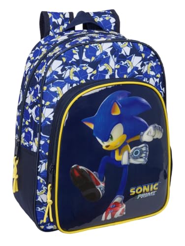 SONIC CITY - Schulrucksack für Kinder, Kinderrucksack, anpassbar an Kinderwagen, ideal für Kinder im Schulalter, bequem und vielseitig, Qualität und Widerstandsfähigkeit, 26 x 11 x 34 cm, blau, M, SONIC CITY - Schulrucksack für Kinder, Kinderrucksack, anpassbar an Kinderwagen, ideal für Kinder im Schulalter, bequem und vielseitig, Qualität und Widerstandsfähigkeit, 26 x 11 x 34 cm, blau, M, von safta