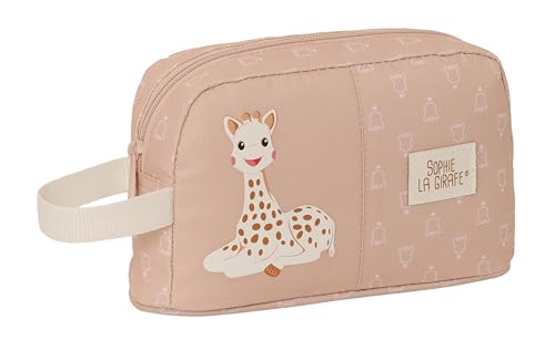 SOPHIE LA GIRAFE COOKIE - Thermo-Frühstückstasche, Thermobecher, hochwertig und robust, für Mahlzeiten, Erholung, 21,5 x 6,5 x 12 cm, Beige, beige, Estándar, Casual von safta