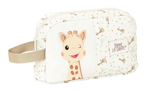 SOPHIE LA GIRAFE HONEY - Thermo-Frühstückstasche, Thermo-Frühstück, Qualität und maximale Widerstandsfähigkeit, für Mahlzeiten, Erholung, 21,5 x 6,5 x 12 cm, hellbeige, Hellbeige, Estándar, Casual von safta