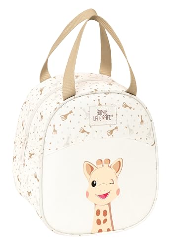 SOPHIE LA GIRAFE HONEY Thermo-Kulturbeutel für Kinder, anpassbar an den Wagen, ideal für Kinder von 5 bis 14 Jahren, bequem und vielseitig, Qualität und Widerstandsfähigkeit, 19 x 14 x 22 cm, von safta